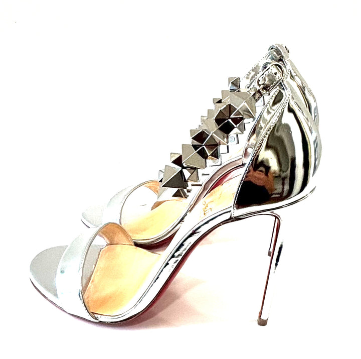 LOUBOUTIN SPECCHIO CALFSKIN PLANETAVA 100 SOIKE SANDALS