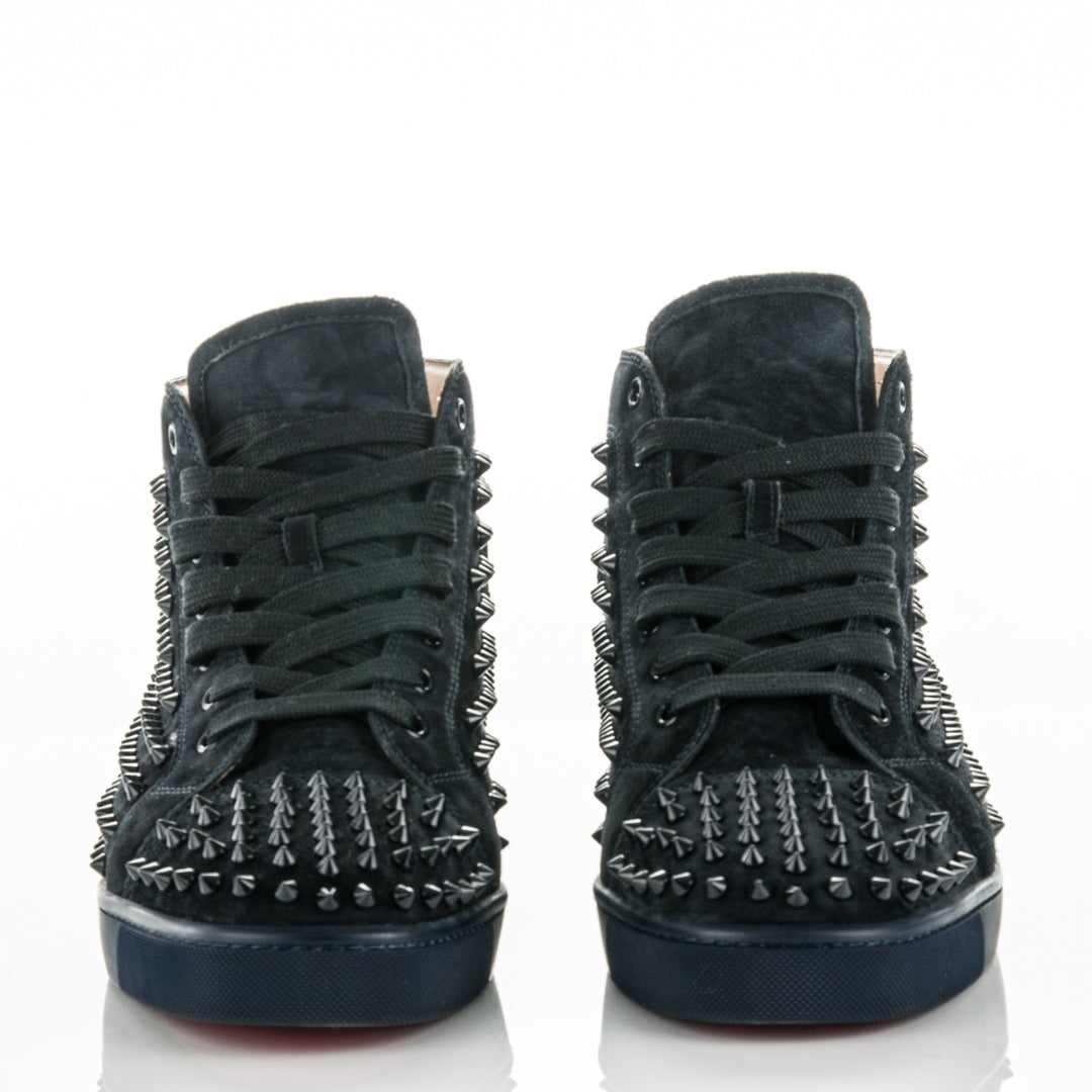CHRISTIAN LOUBOUTIN LOUIS  SPIKES HIGH TOP SNEAKERS