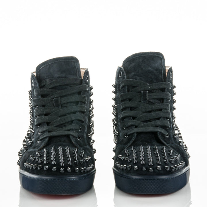 CHRISTIAN LOUBOUTIN LOUIS  SPIKES HIGH TOP SNEAKERS