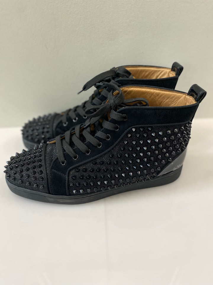 CHRISTIAN LOUBOUTIN LOUIS SPIKES HIGH TOP SNEAKERS – Caroline's