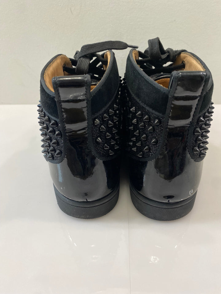 CHRISTIAN LOUBOUTIN LOUIS  SPIKES HIGH TOP SNEAKERS