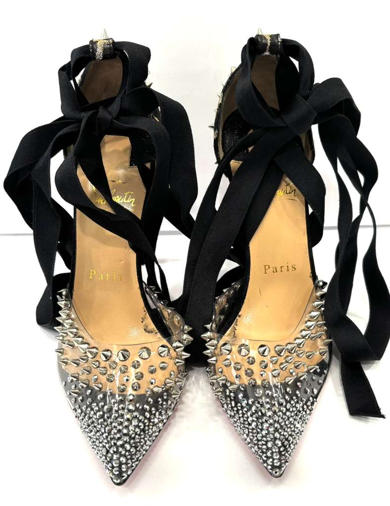 LOUBOUTIN MECHANTE REINE STUDDED PUMPS