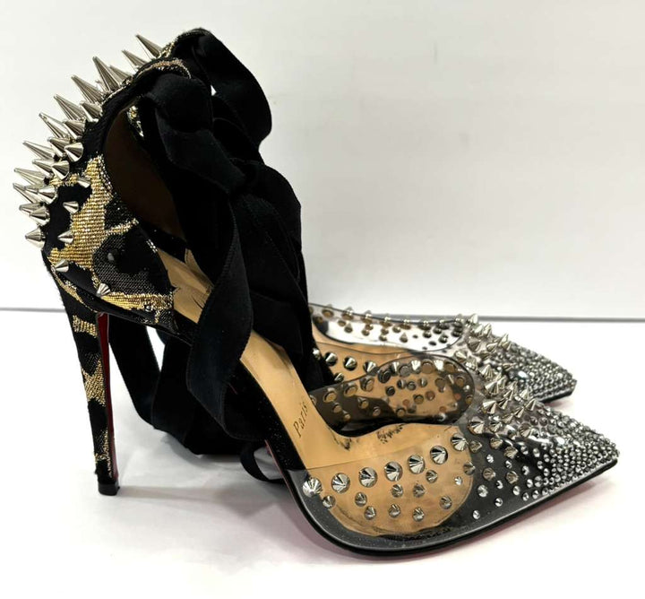 LOUBOUTIN MECHANTE REINE STUDDED PUMPS
