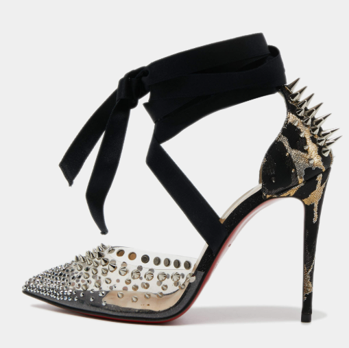 LOUBOUTIN MECHANTE REINE STUDDED PUMPS