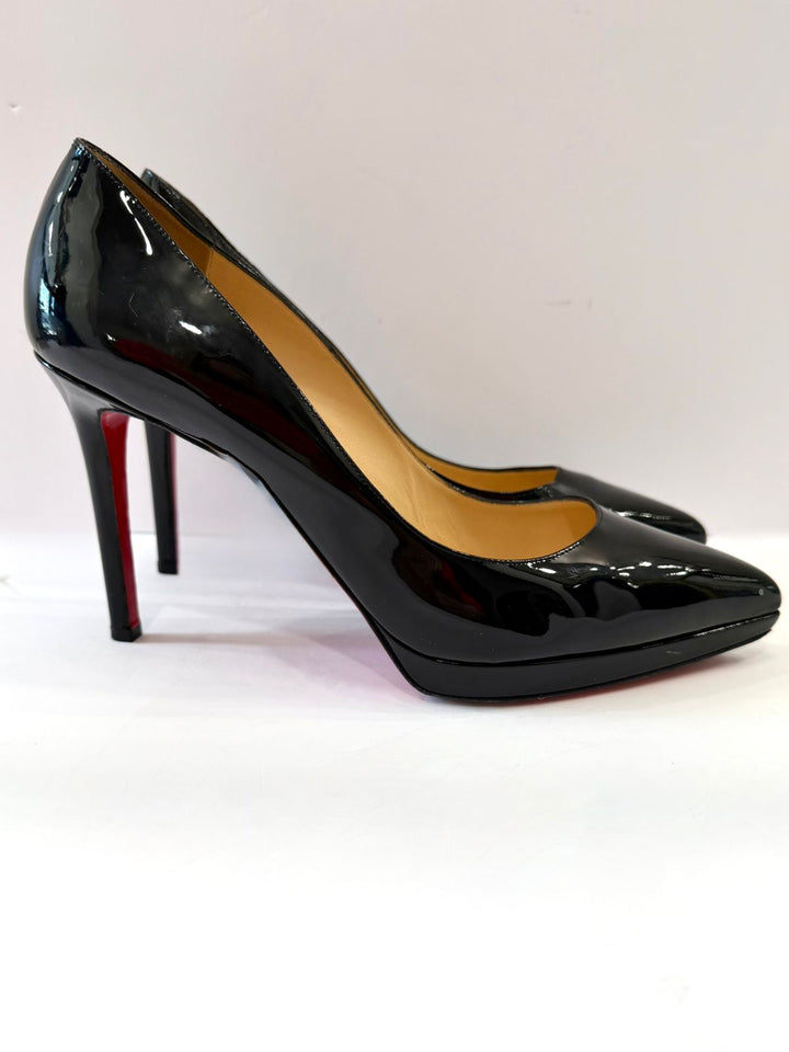LOUBOUTIN PIGALLE PLATO PATENT CALF LEATHER 100 PUMPS