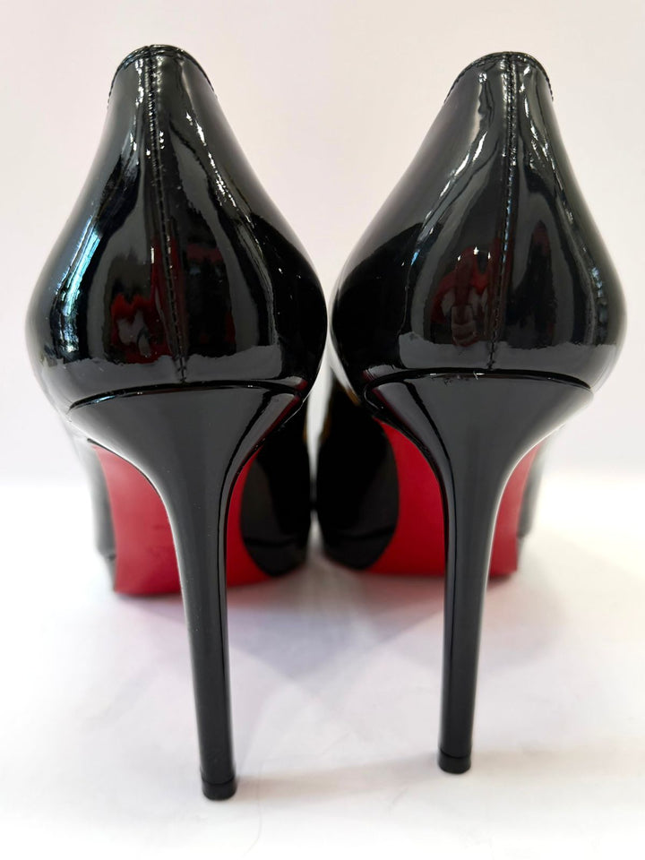 LOUBOUTIN PIGALLE PLATO PATENT CALF LEATHER 100 PUMPS