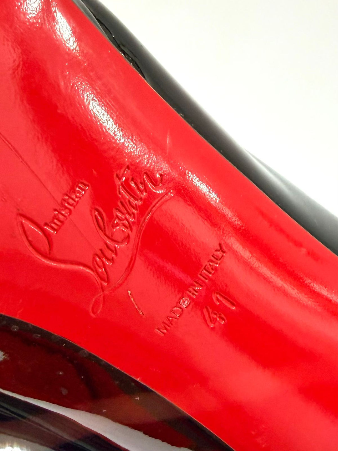 LOUBOUTIN PIGALLE PLATO PATENT CALF LEATHER 100 PUMPS