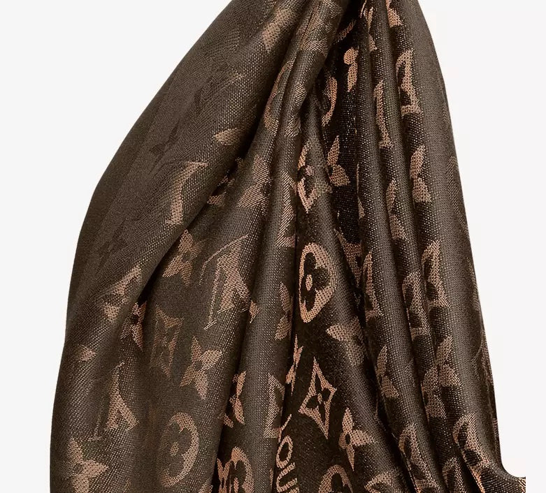 LOUIS VUITTON MONOGRAM SILK BLEND SHINE SHAWL