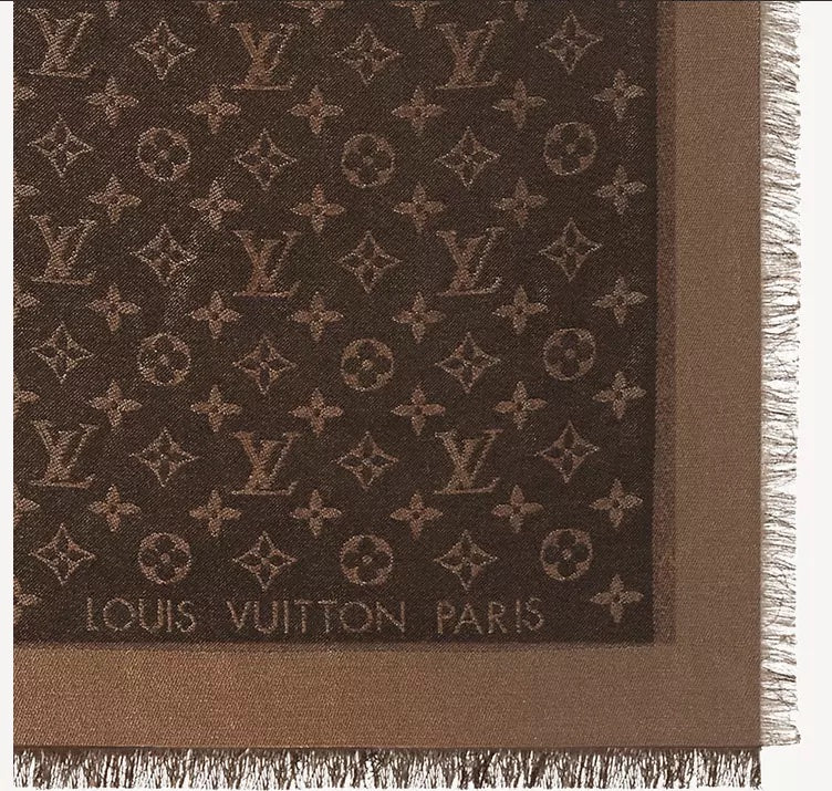 LOUIS VUITTON MONOGRAM SILK BLEND SHINE SHAWL