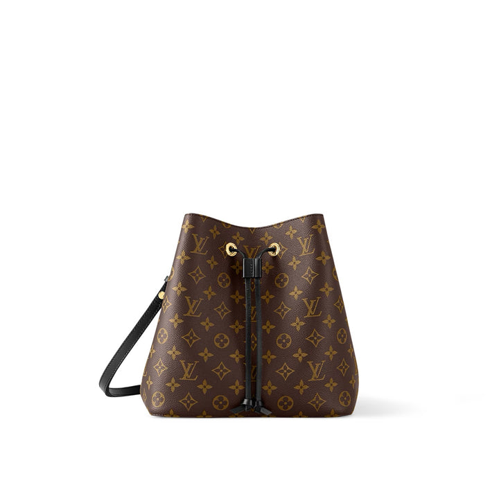 LOUIS VUITTON MONOGRAM NOÉNOE MM SHOULDER BAG BLACK