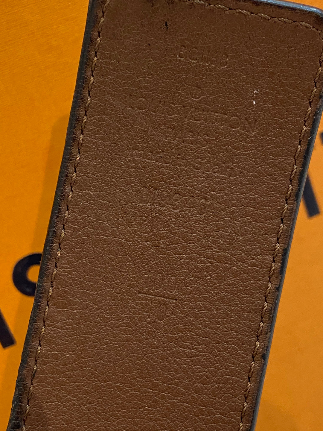 LOUIS VUITTON BLACK MONOGRAM LV BUCKLE BELT