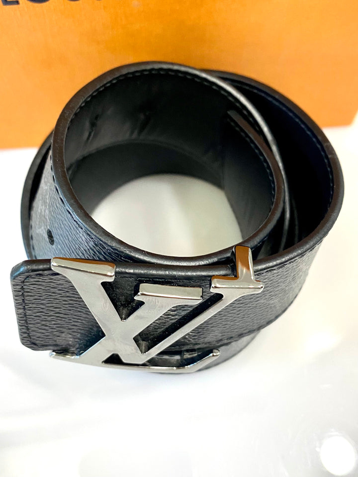 LOUIS VUITTON CALFSKIN MONOGRAM ECLIPSE 40MM LV INITIALS REVERSIBLE BELT