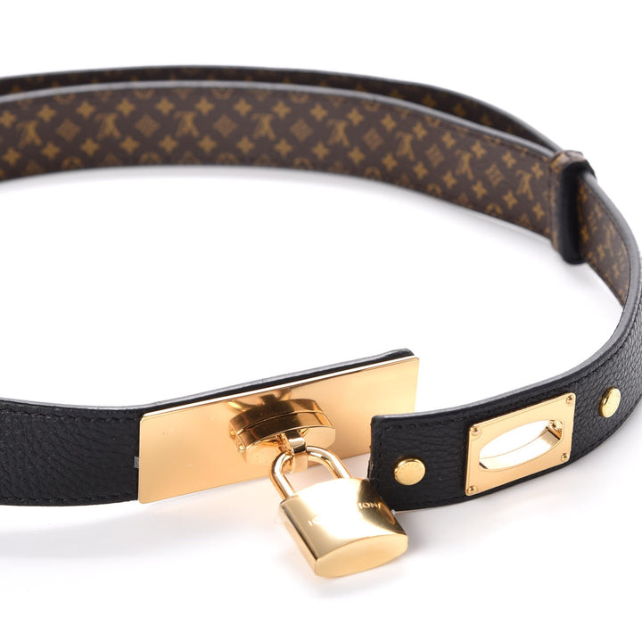 LOUIS VUITTON CALFSKIN MONOGRAM LOCK ME REVERSIBLE BELT