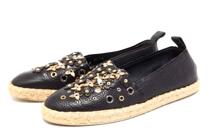 LOUIS VUITTON CALFSKIN LEATHER TROPICAL BLOOM ESPADRILLS