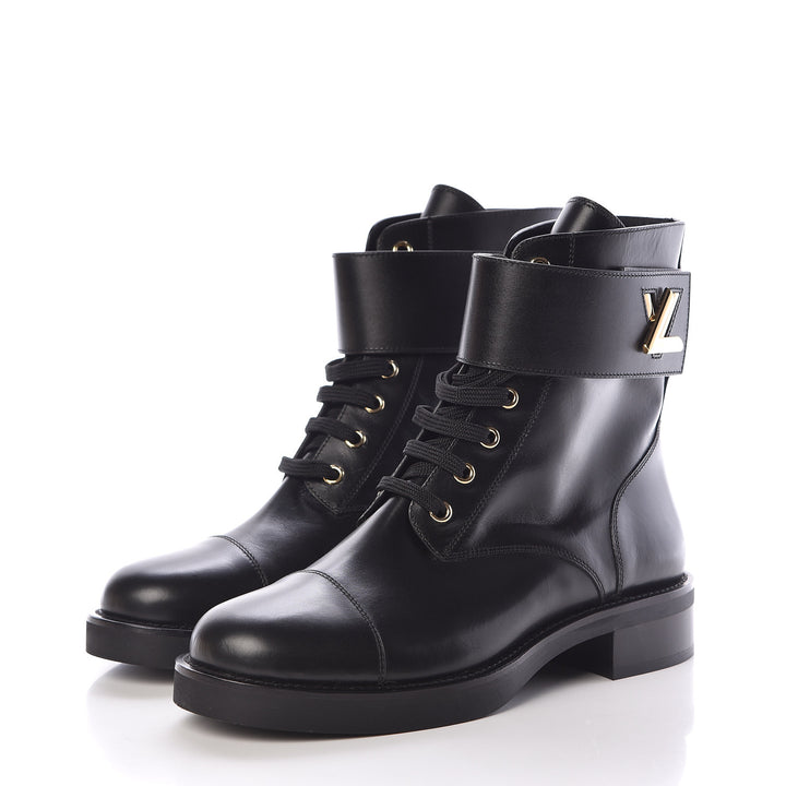 LOUIS VUITTON CALFSKIN LEATHER WONDERLAND RANGER BOOTS