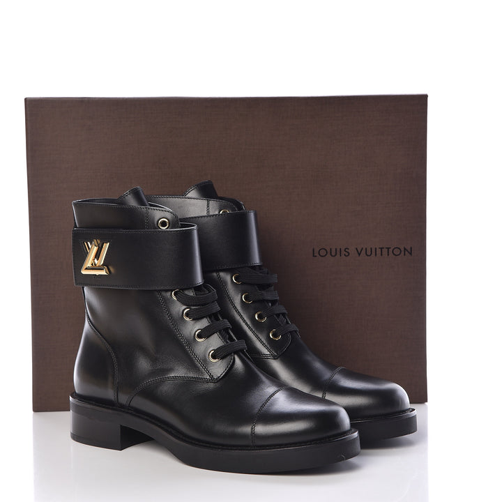LOUIS VUITTON CALFSKIN LEATHER WONDERLAND RANGER BOOTS