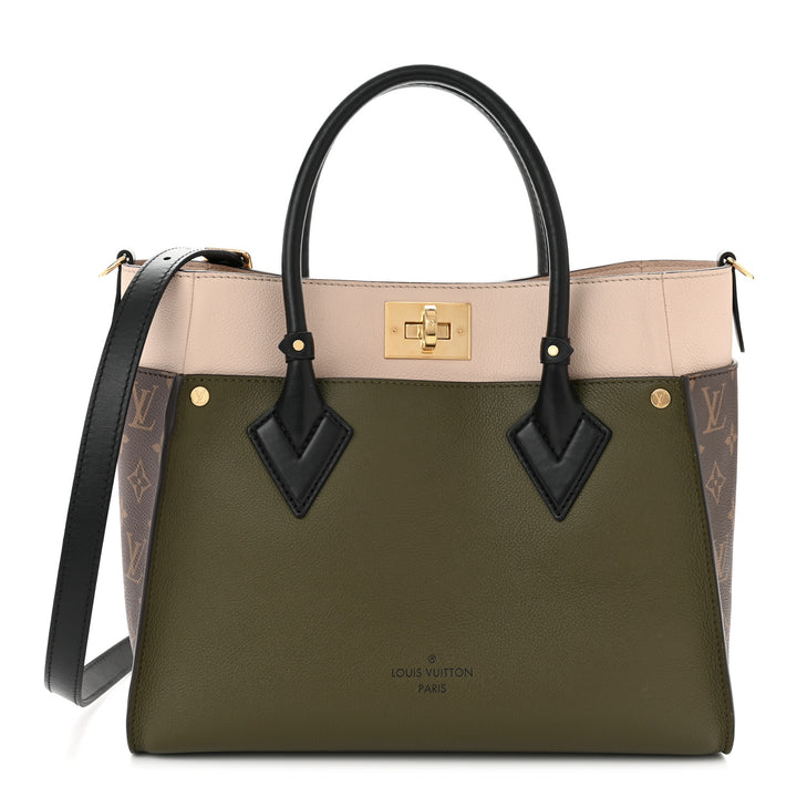 LOUIS VUITTON CALFSKIN MONOGRAM ON MY SIDE MM TOTE BAG