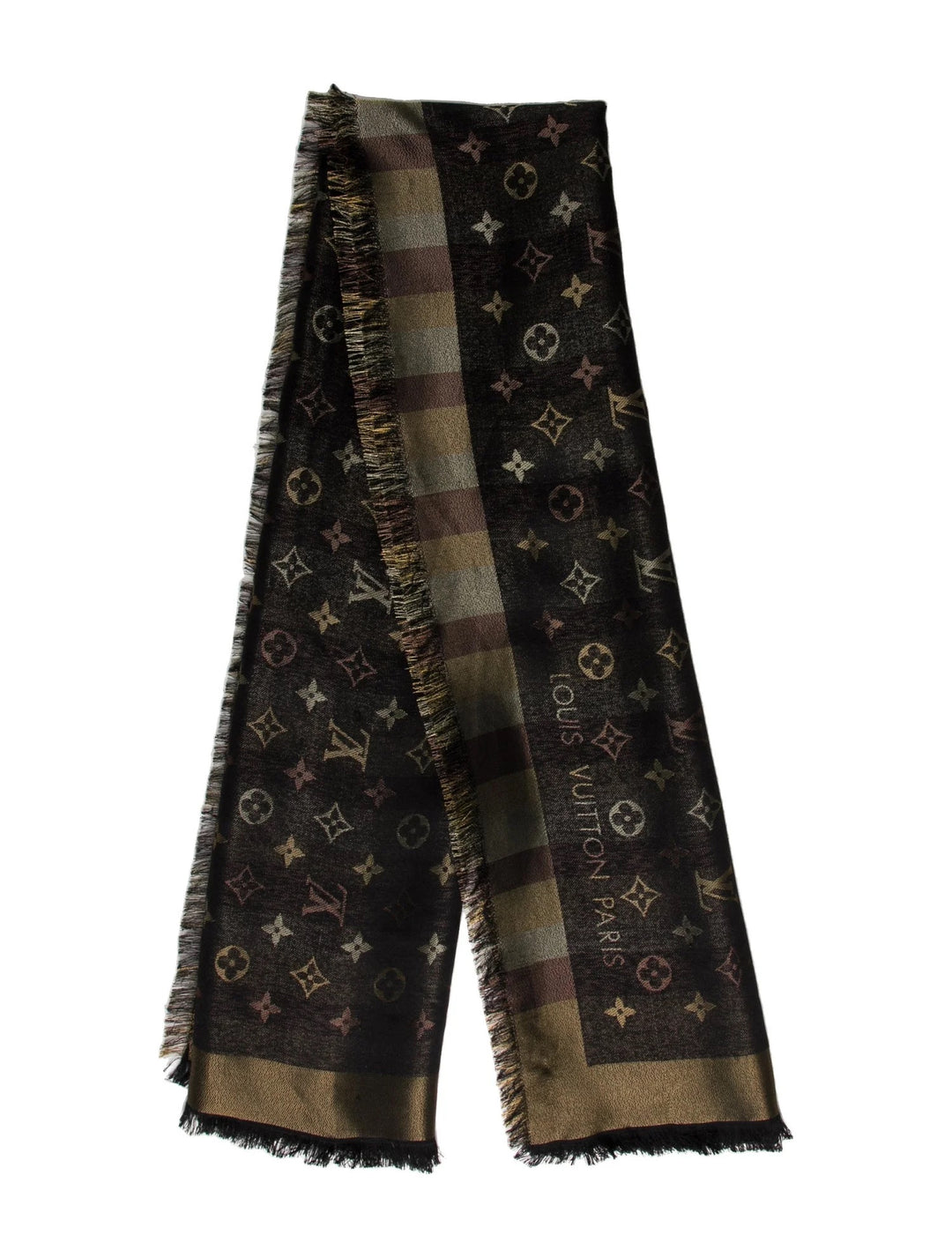 LOUIS VUITTON CHALE MONOGRAM SO SHINE SILK SCARF – Caroline's