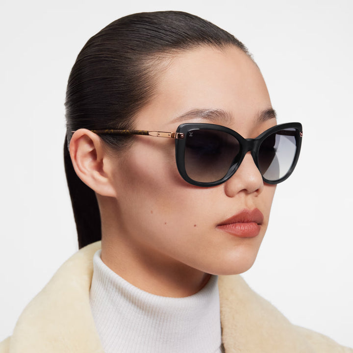 AUTH LOUIS VUITTON CHARLOTTE FOLD BLACK SUNNIES LOUIS-VUITTON-Charlotte-  main image 4