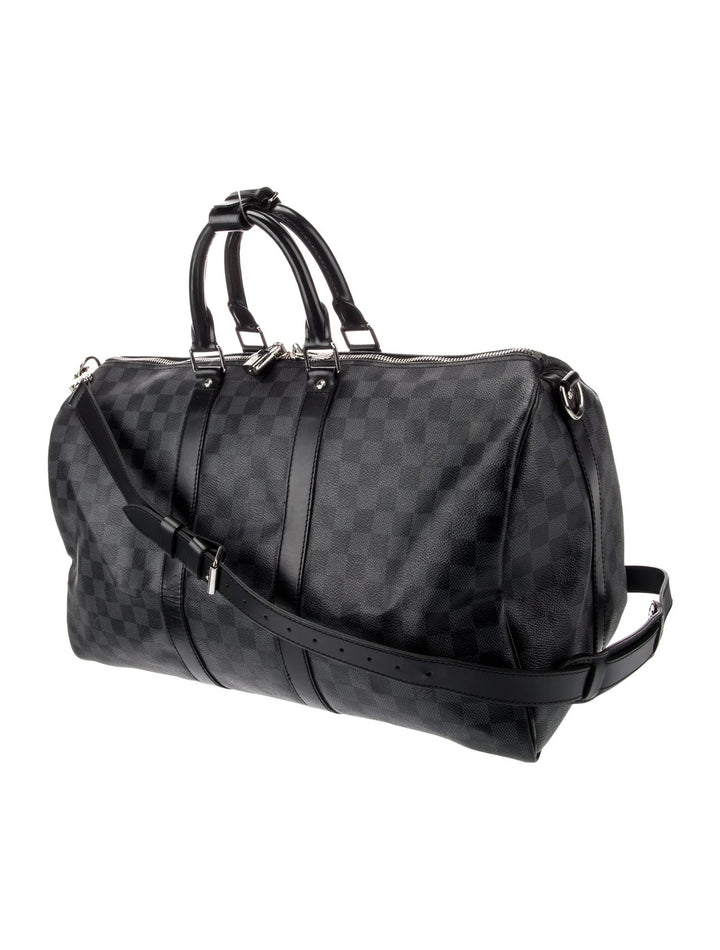 LOUIS VUITTON DAMIER GRAPHITE KEEPALL BANDOULIÈRE 45 BAG