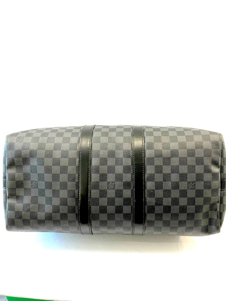 LOUIS VUITTON DAMIER GRAPHITE KEEPALL BANDOULIÈRE 45 BAG