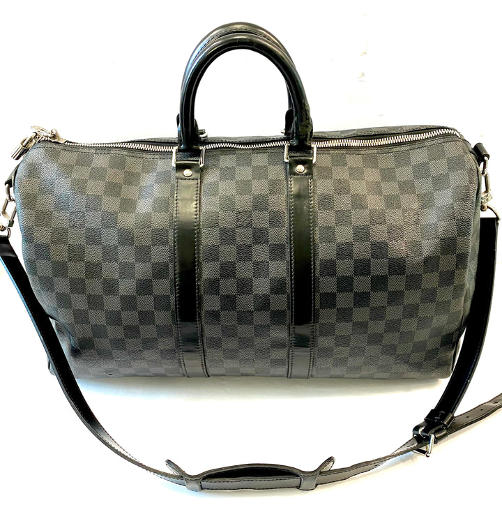 LOUIS VUITTON DAMIER GRAPHITE KEEPALL BANDOULIÈRE 45 BAG