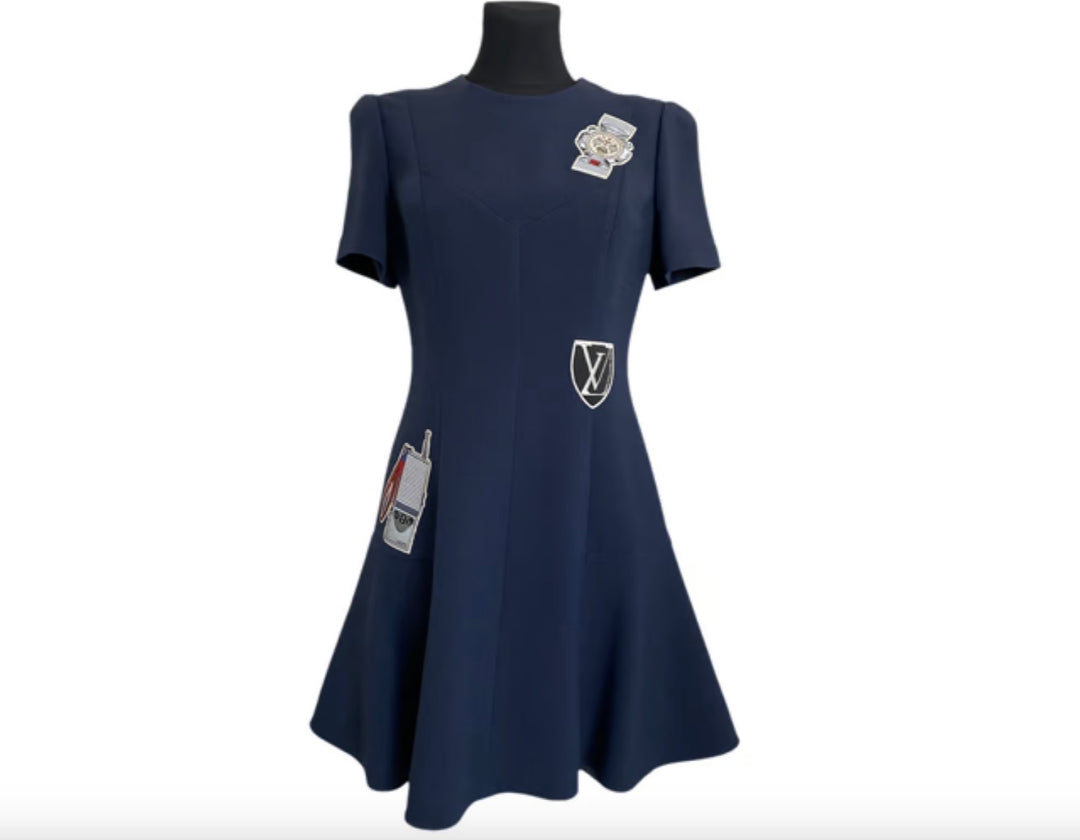 knee length dresses for ladies Louis Vuitton // Floral Mini Dress  VSP Consignment