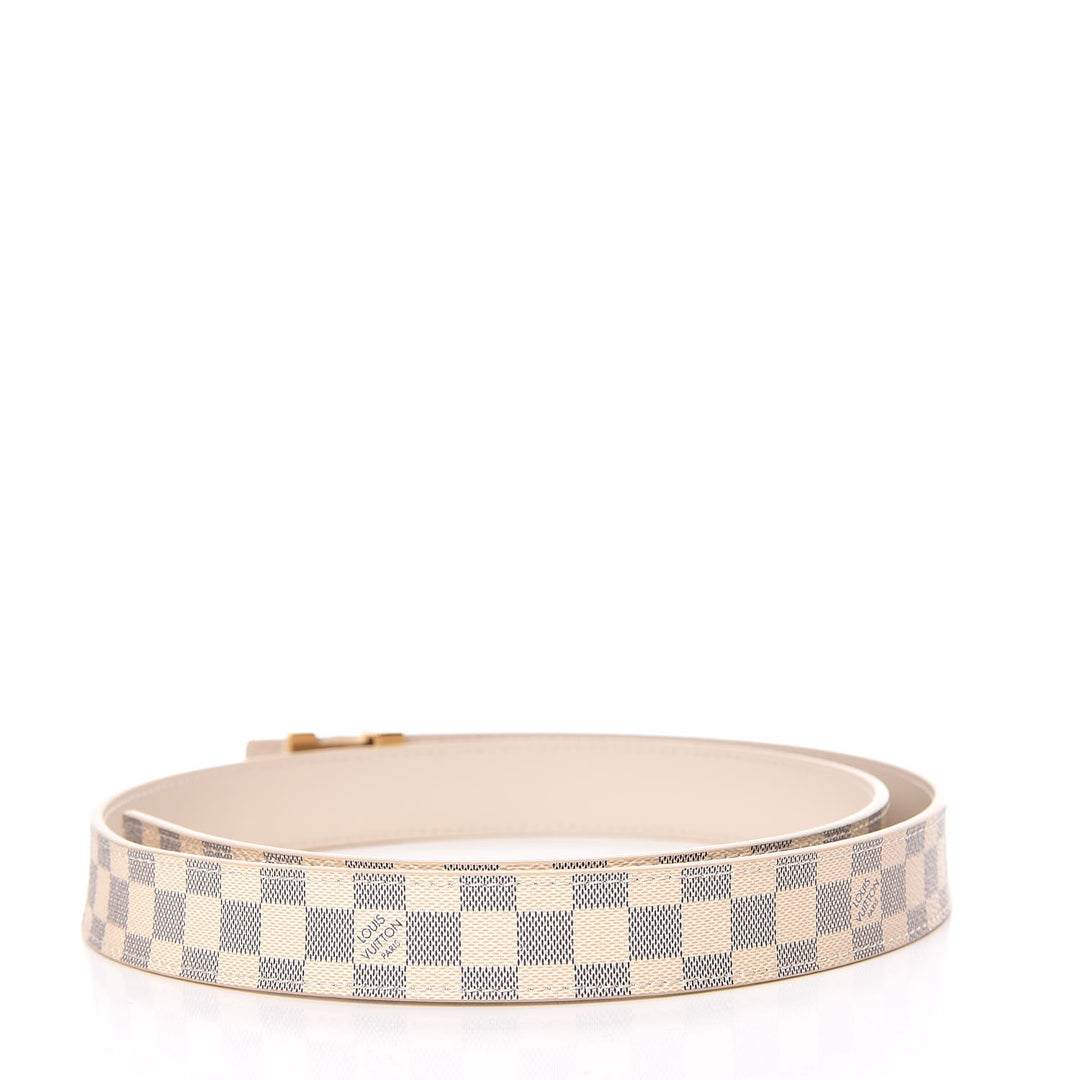 LOUIS VUITTON DAMIER AZUR 30MM LV INITIALS BELT