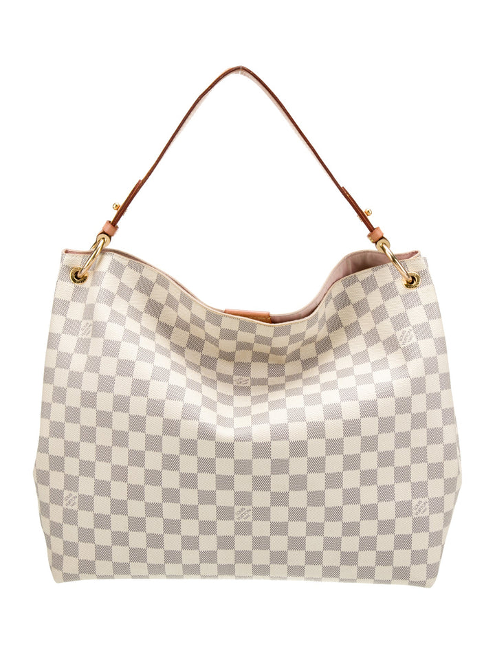 LOUIS VUITTON DAMIER AZUR GRACEFUL MM HOBO BAG
