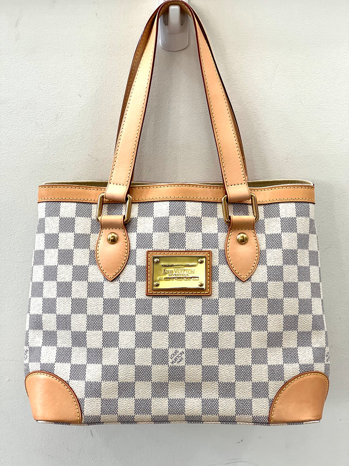 LOUIS VUITTON DAMIER AZUR HAMPSTEAD PM TOTE BAG