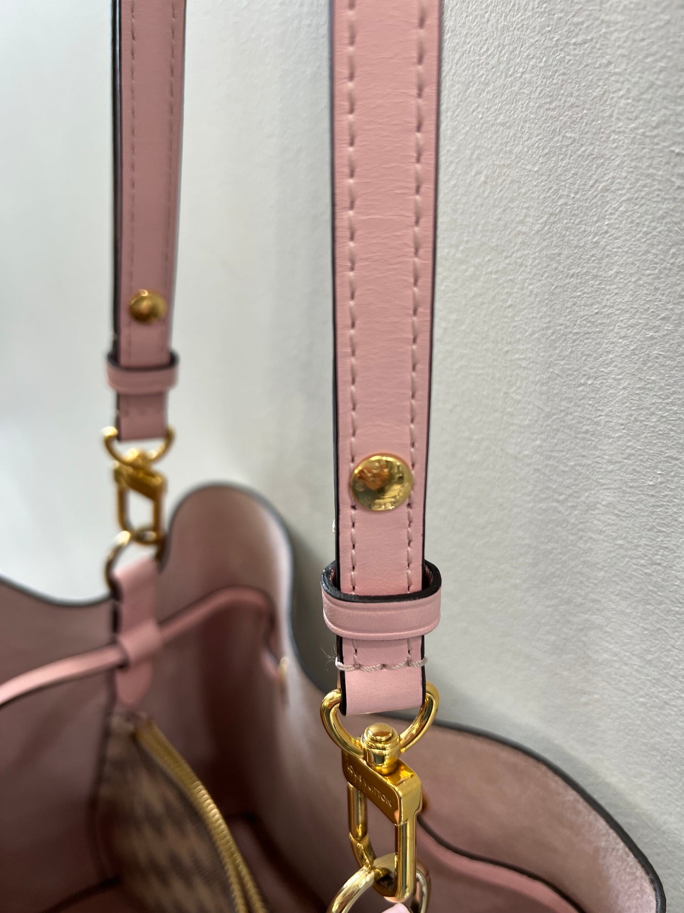 LV Damier Azur NeoNoe, Pink Eau de Rose - Shop Cece Xclusives