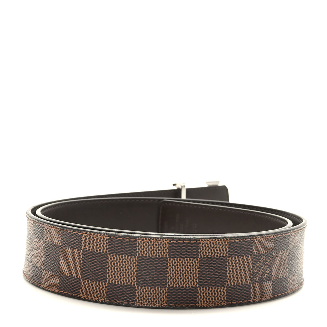 LOUIS VUITTON DAMIER EBENE 40MM LV INITIALS BELT