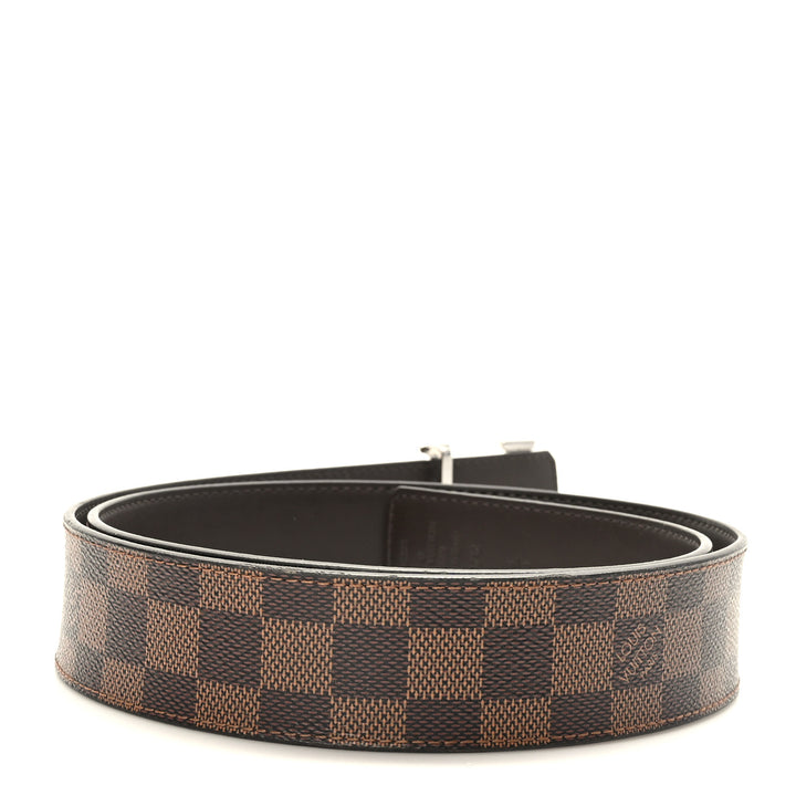 LOUIS VUITTON DAMIER EBENE 40MM LV INITIALS BELT