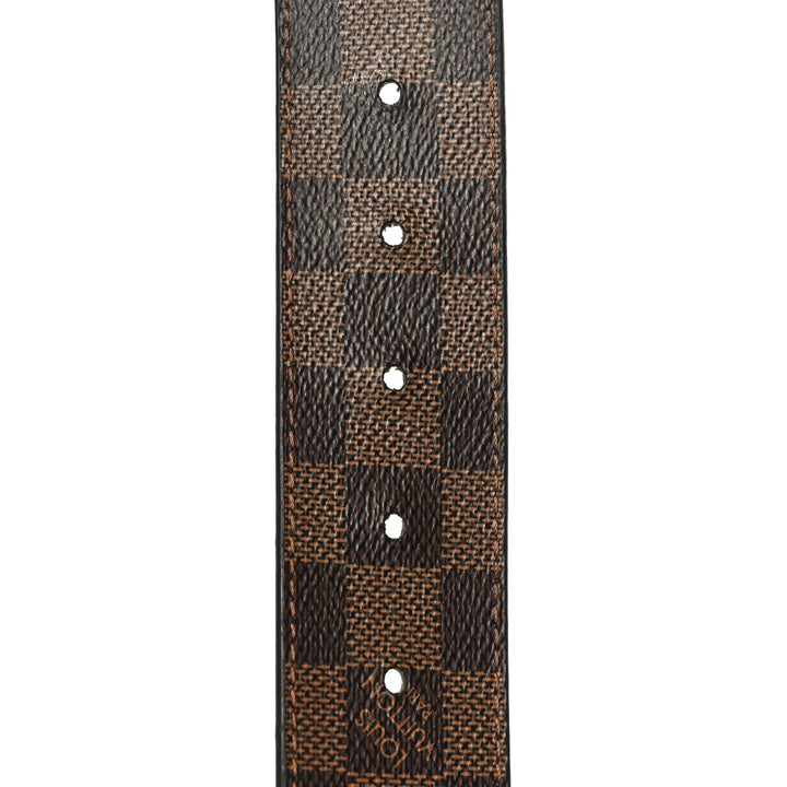 LOUIS VUITTON DAMIER EBENE 40MM LV INITIALS BELT