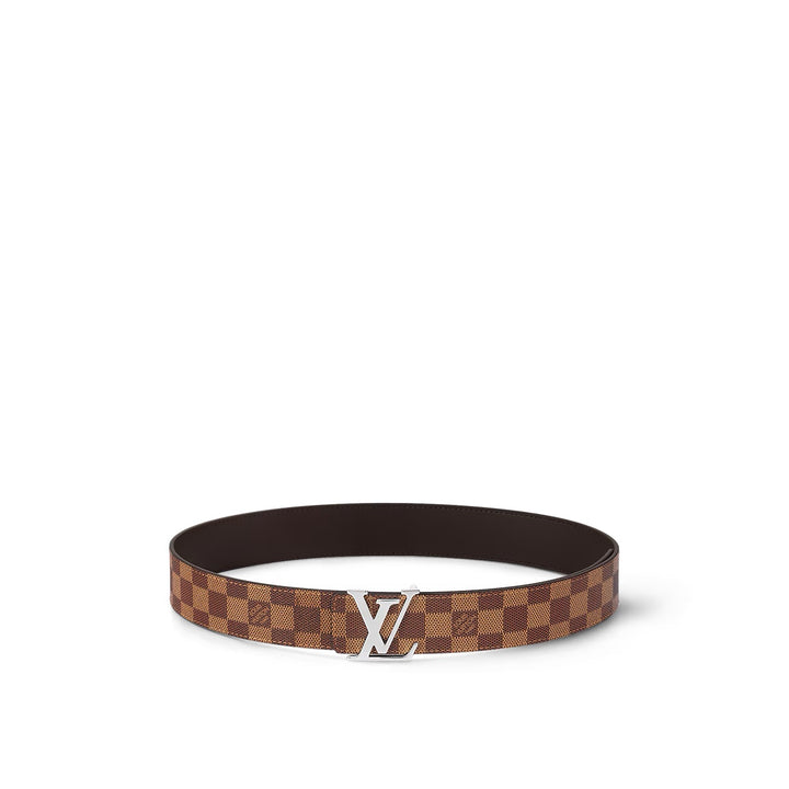 LOUIS VUITTON DAMIER EBENE 40MM LV INITIALS BELT