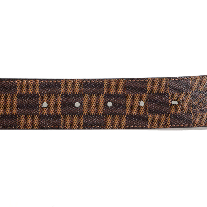 LOUIS VUITTON DAMIER EBENE LV INITIALES BELT