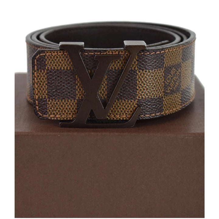 LOUIS VUITTON DAMIER EBENE LV INITIALES BELT