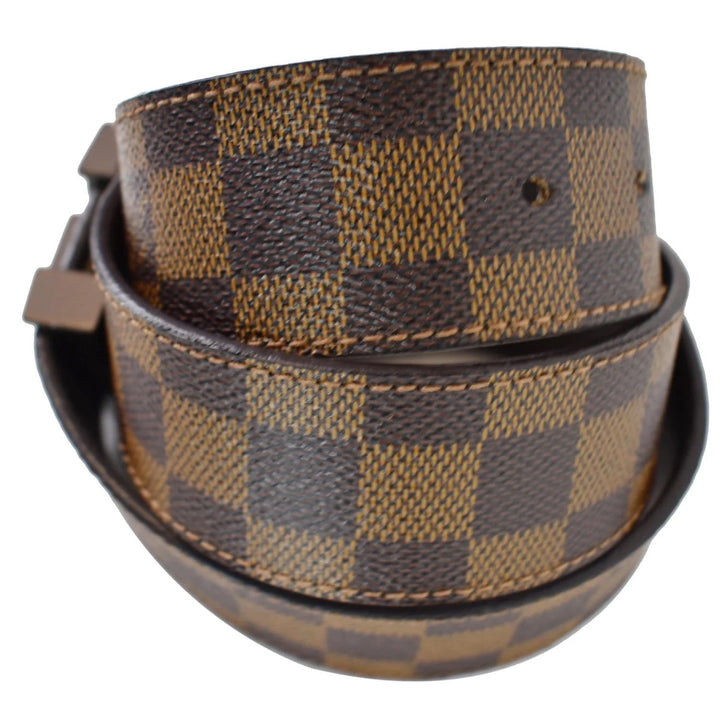 LOUIS VUITTON DAMIER EBENE LV INITIALES BELT