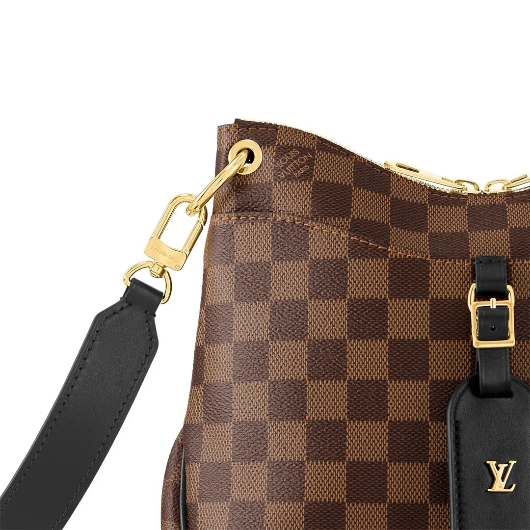 LOUIS VUITTON DAMIER EBENE ODÉON PM CROSSBODY BAG BLACK