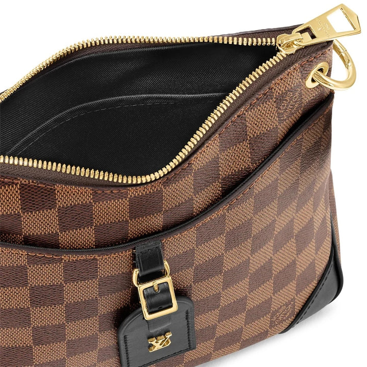 LOUIS VUITTON DAMIER EBENE ODÉON PM CROSSBODY BAG BLACK