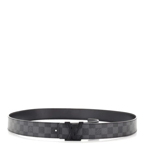 LOUIS VUITTON LV INITIALS DAMIER GRAPHITE BELT