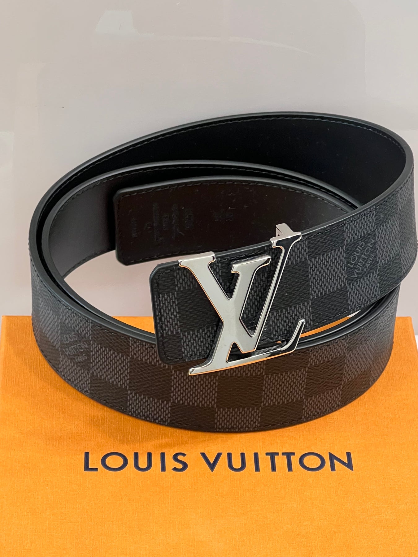 Louis Vuitton Damier Graphite LV Initiales Belt