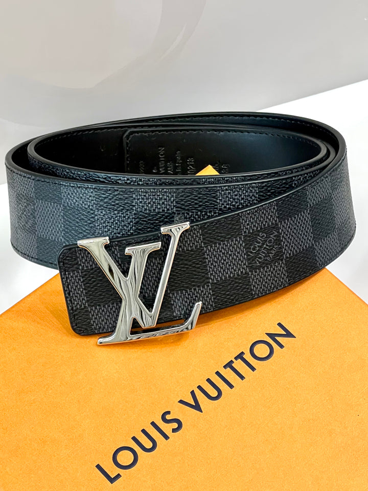 LOUIS VUITTON LV INITIALS DAMIER GRAPHITE BELT