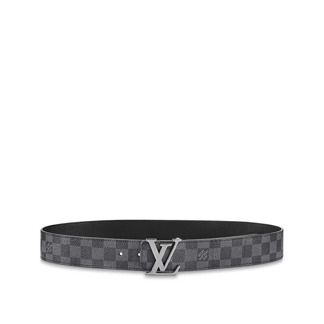 LOUIS VUITTON LV INITIALS DAMIER GRAPHITE BELT – Caroline display picture 1