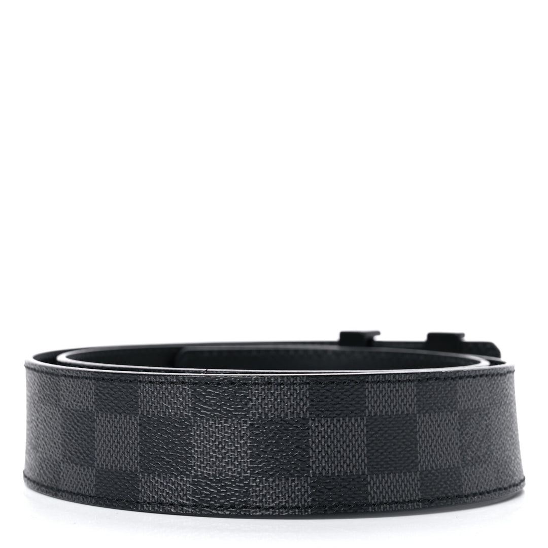 LOUIS VUITTON DAMIER GRAPHITE LV INITIALS 40MM BELT