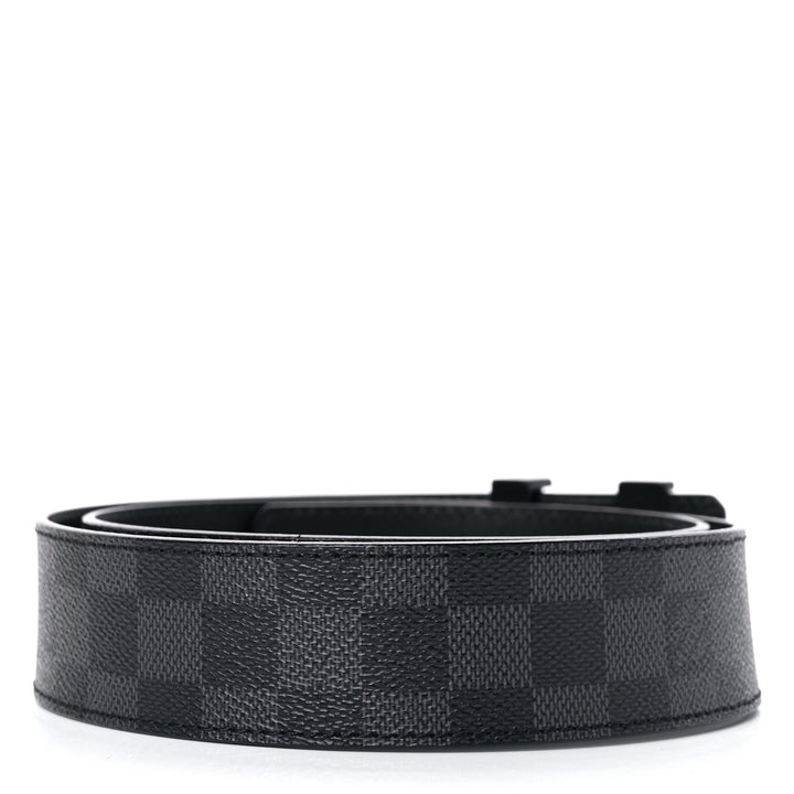 LOUIS VUITTON DAMIER GRAPHITE LV INITIALS 40MM BELT  display picture 1