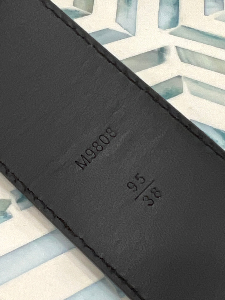 LOUIS VUITTON DAMIER GRAPHITE LV INITIALS 40MM BELT