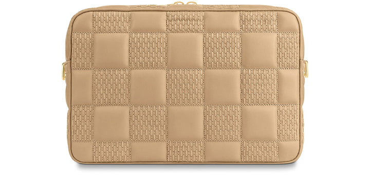 LOUIS VUITTON DAMIER LAMBSKIN TROCA MM CROSSBODY BAG
