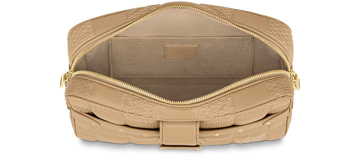 LOUIS VUITTON DAMIER LAMBSKIN TROCA MM CROSSBODY BAG