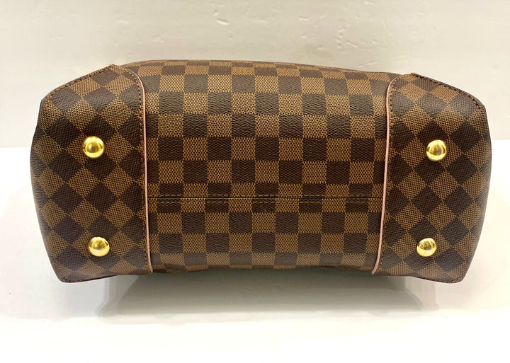 LOUIS VUITTON DAMIER EBENE CAISSA HOBO BAG ROSE BALLERINE